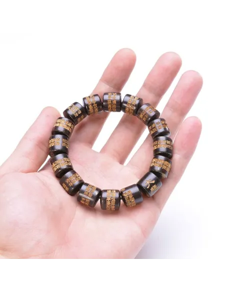 Bracelet prière en ébène naturel