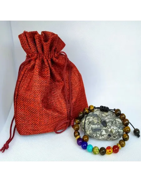 Bracelet aux 7 chakras artisanal - harmonie des centres énergétiques