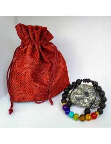 Bracelet aux 7 chakras artisanal - harmonie des centres énergétiques