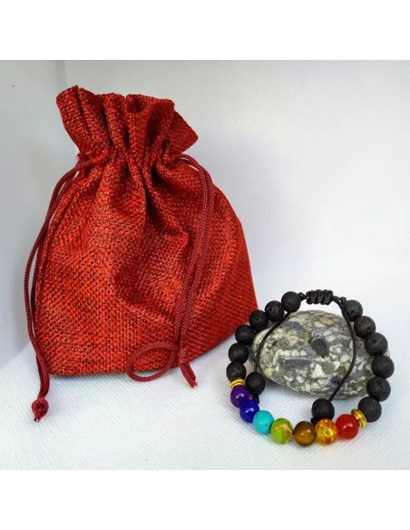 Bracelet aux 7 chakras artisanal - harmonie des centres énergétiques