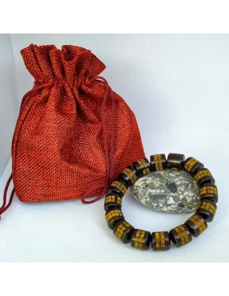 Bracelet prière en ébène naturel